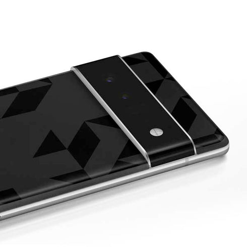 Black Geometric Google Pixel 6 Skin